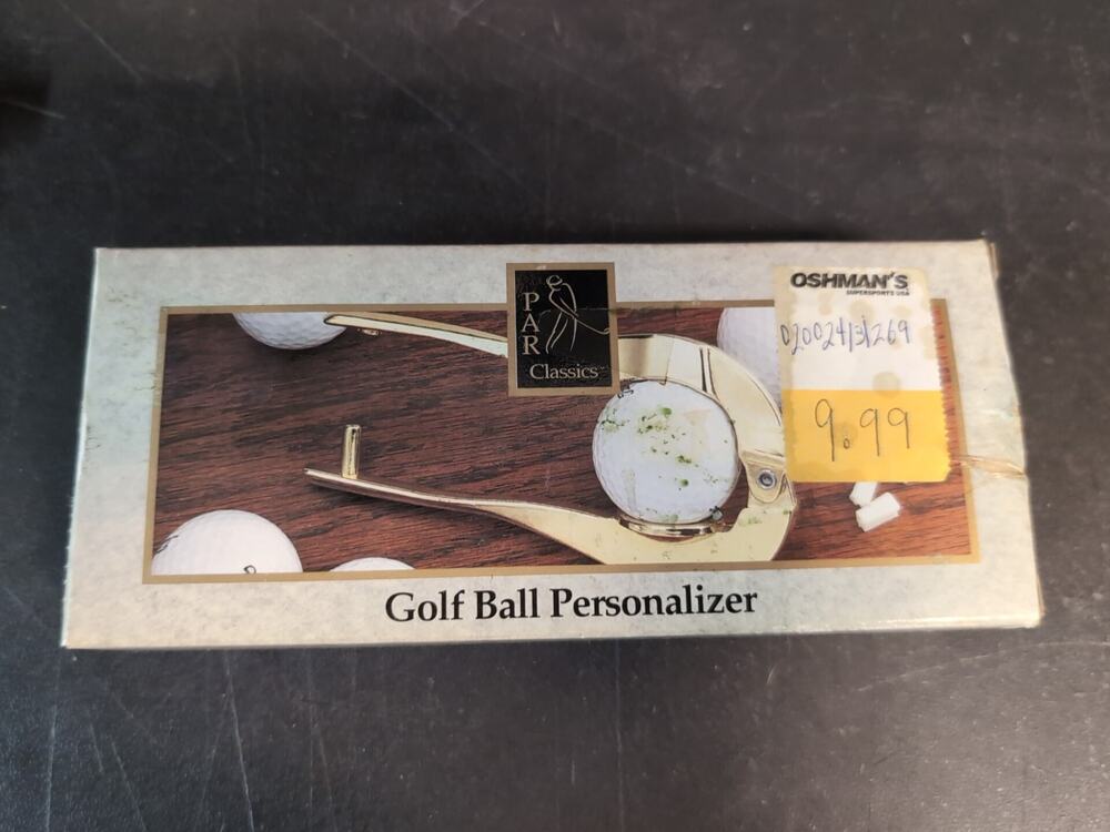 Vintage Par Classics Golf Ball Personalizer Monogram Kit In Box 1995